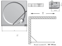 ROLTECHNIK sprchová boční stěna TBS 900 výplň transparent, rám brillant   746-9000000-00-02